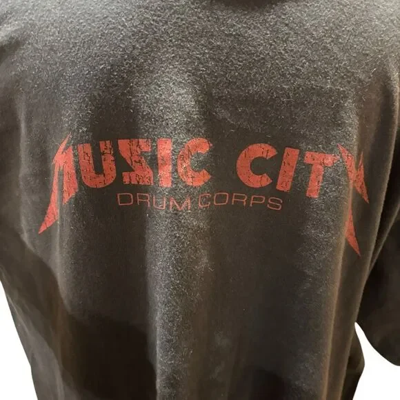Music City Drum Corp Tee-Shirt Heavyweight Cotton Comfort Colors Black Men XL - Picture 2 of 6